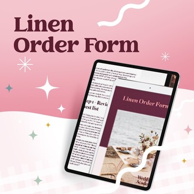 Linen Order Form