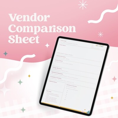 Vendor Comparison Sheet