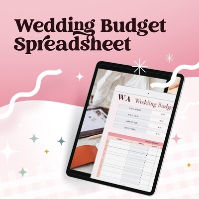 Wedding Budget Spreadsheet