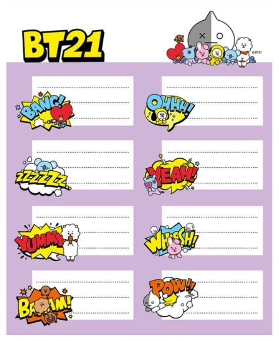 BT21 - Haftetiketten