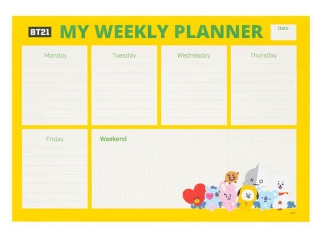 BT21 - Wochenplaner
