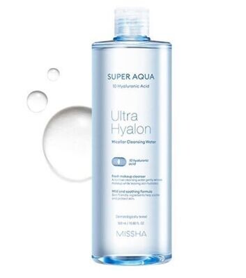 MISSHA - Super Aqua Ultra Hyalron Micellar Cleansing Water 500ml MISSHA - Super Aqua Ultra Hyalron Micellar Cleansing Water 500ml