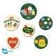 BT21 Badges Green Planet (6 Stück)