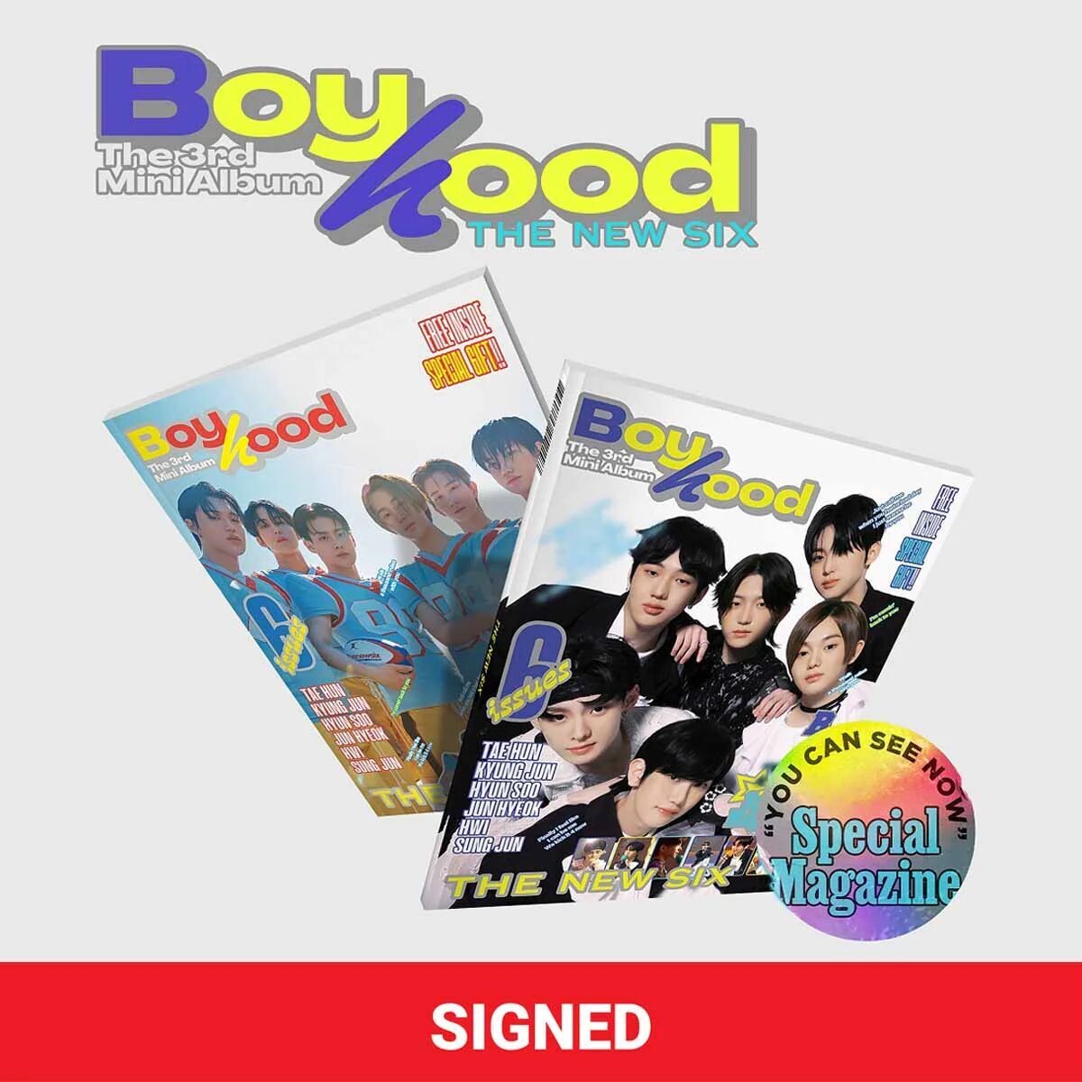 [Signed] THE NEW SIX (TNX) - 3rd MINI ALBUM : BOYHOOD