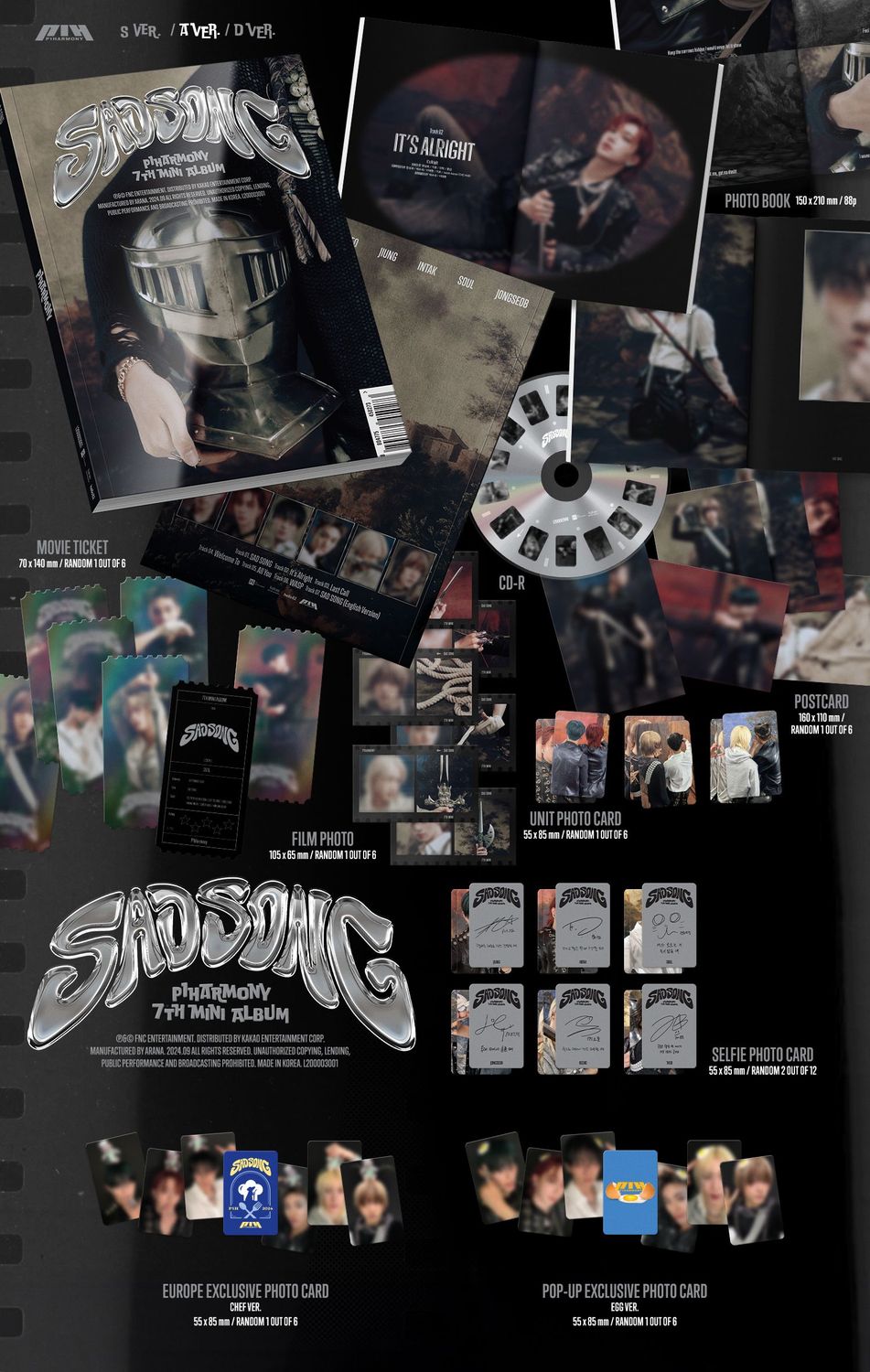 P1Harmony - SAD SONG (Fotobook); Europe POP-UP Exclusive, Version: A (grau)