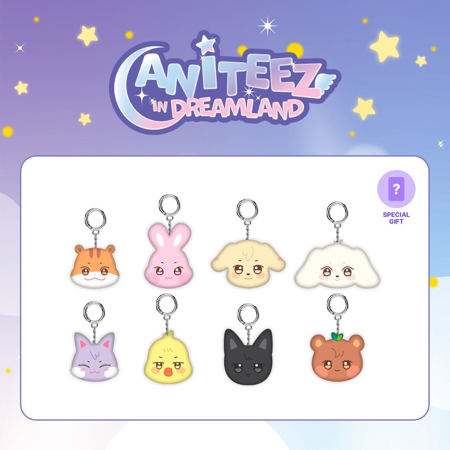 ANITEEZ in Dreamland [Ateez] - Mini Face Keyring