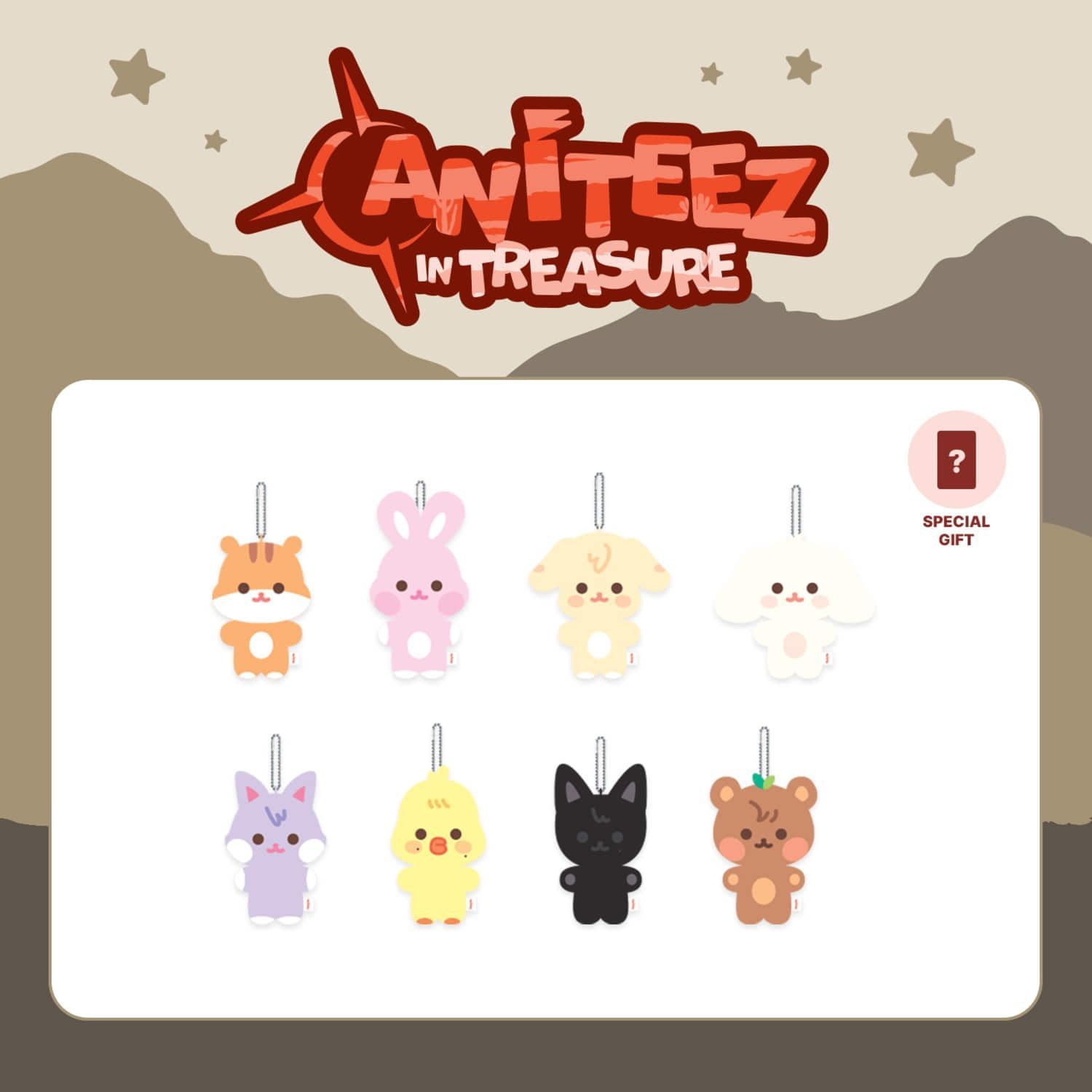 ATEEZ x ANITEEZ [Aniteez in Treasure] - Flat-Fur Plush