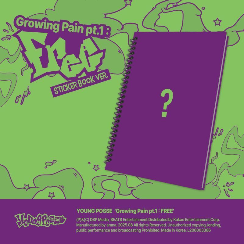 YOUNG POSSE - Growing Pain pt.1 : FREE (Sticker Book Ver)