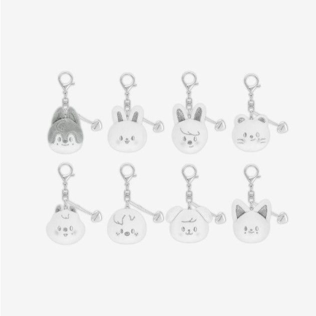 STRAY KIDS - dominate : celebrate pop-up store: face keyring silver (pre-order)