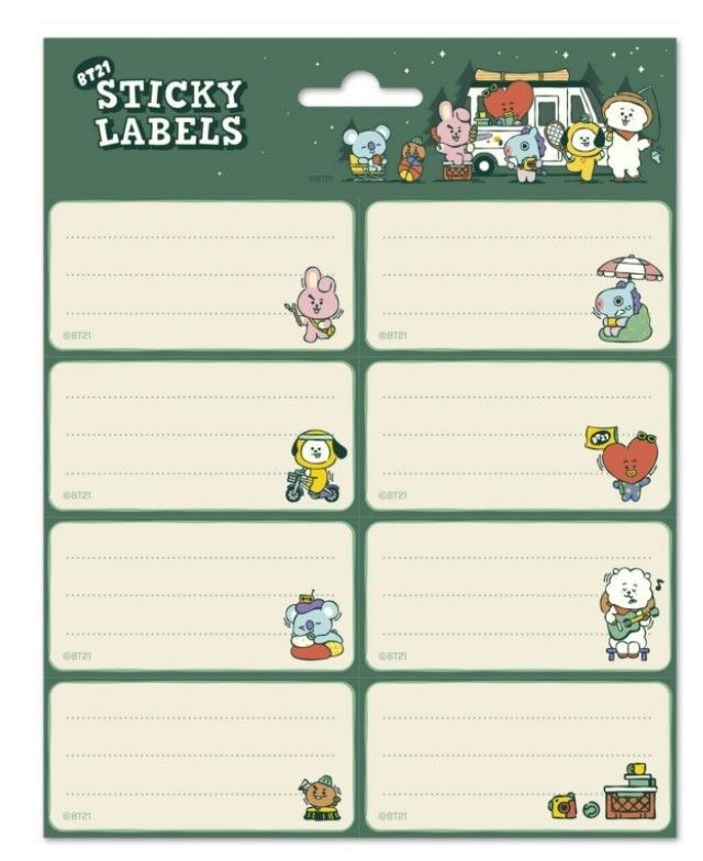 BT21 Haftetiketten BT21 Haftetiketten "outdoor weekend"