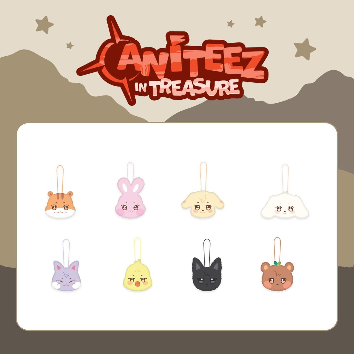 ATEEZ x ANITEEZ [Aniteez in Treasure] - Plush Name Tag