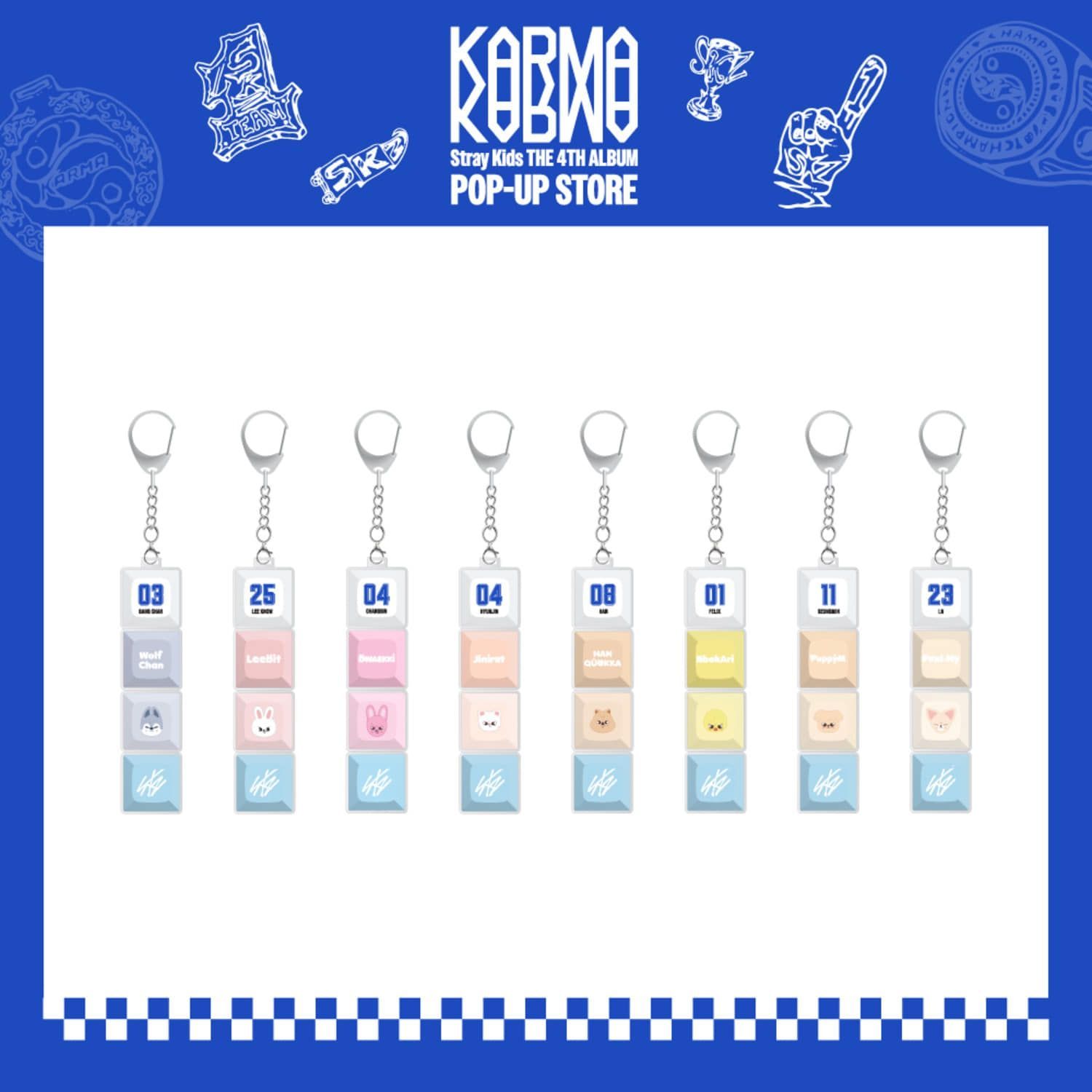 Stray Kids POP-UP STORE [KARMA] - Keycap Keyring