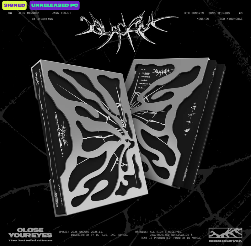 [Signed] CLOSE YOUR EYES - 3rd MINI ALBUM: blackout (blackout Ver.) (hello82 Exclusive)
