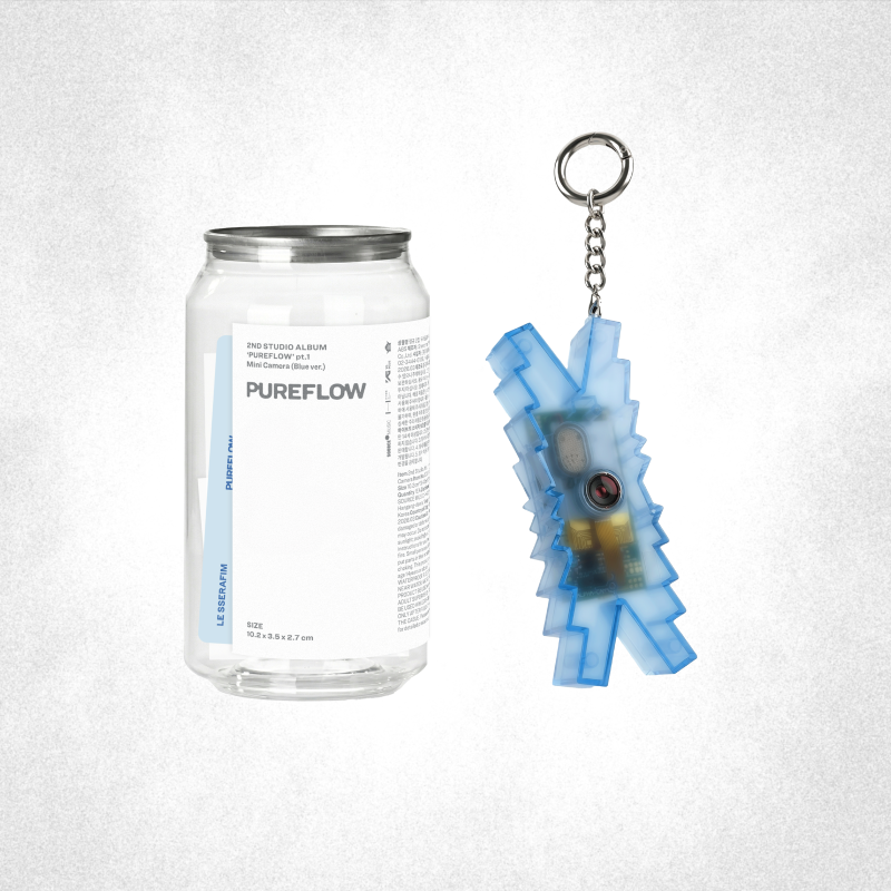 LE SSERAFIM - 2nd Studio Album ‘PUREFLOW’ pt.1 (Mini Camera Ver. / Blue Ver.)[Vorbestellung]