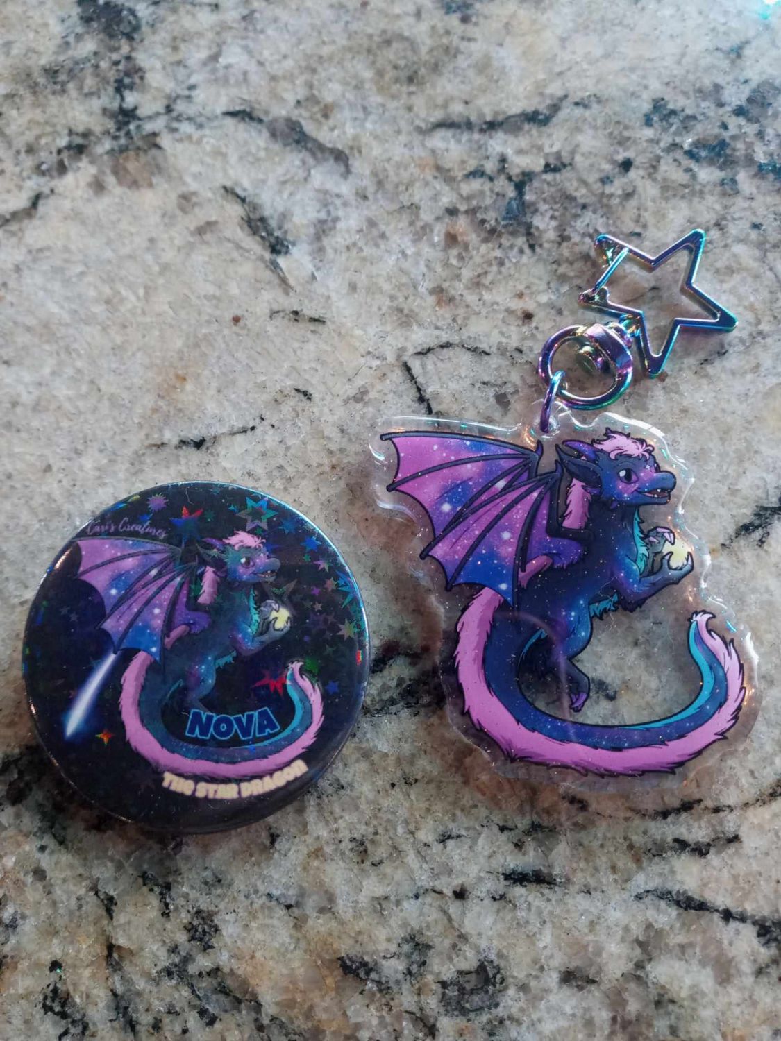 Nova the Galaxy Dragon Keychain
