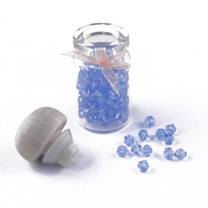 3mm Thunderpolish Crystal BiCone in Bottle - 144 Pieces - Light Sapphire