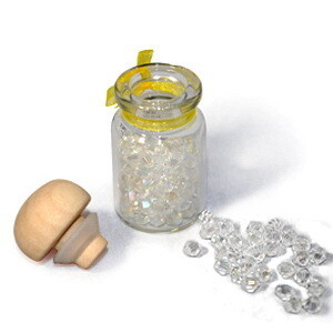 3mm Thunderpolish Crystal BiCone in Bottle - 144 Pieces - Crystal AB
