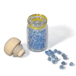 3mm Thunderpolish Crystal BiCone in Bottle - 144 Pieces - Light Sapphire AB
