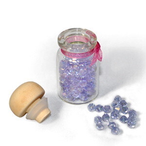 3mm Thunderpolish Crystal BiCone in Bottle - 144 Pieces - Light Purple AB