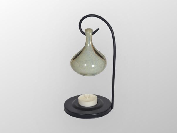 Hängende Duftlampe in Tränen-Form/ Oil Burner (grün)