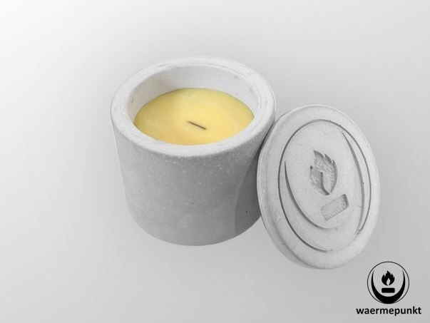 Betonknisterkerze Citronella medium Betonknisterkerze Citronella medium