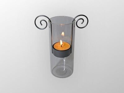 Glaszylinder mit Teelichthalter 2fach