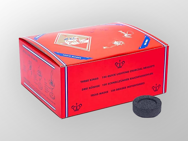 Three Kings Holzkohletabletten 10 Stück Three Kings Holzkohletabletten 10 Stück