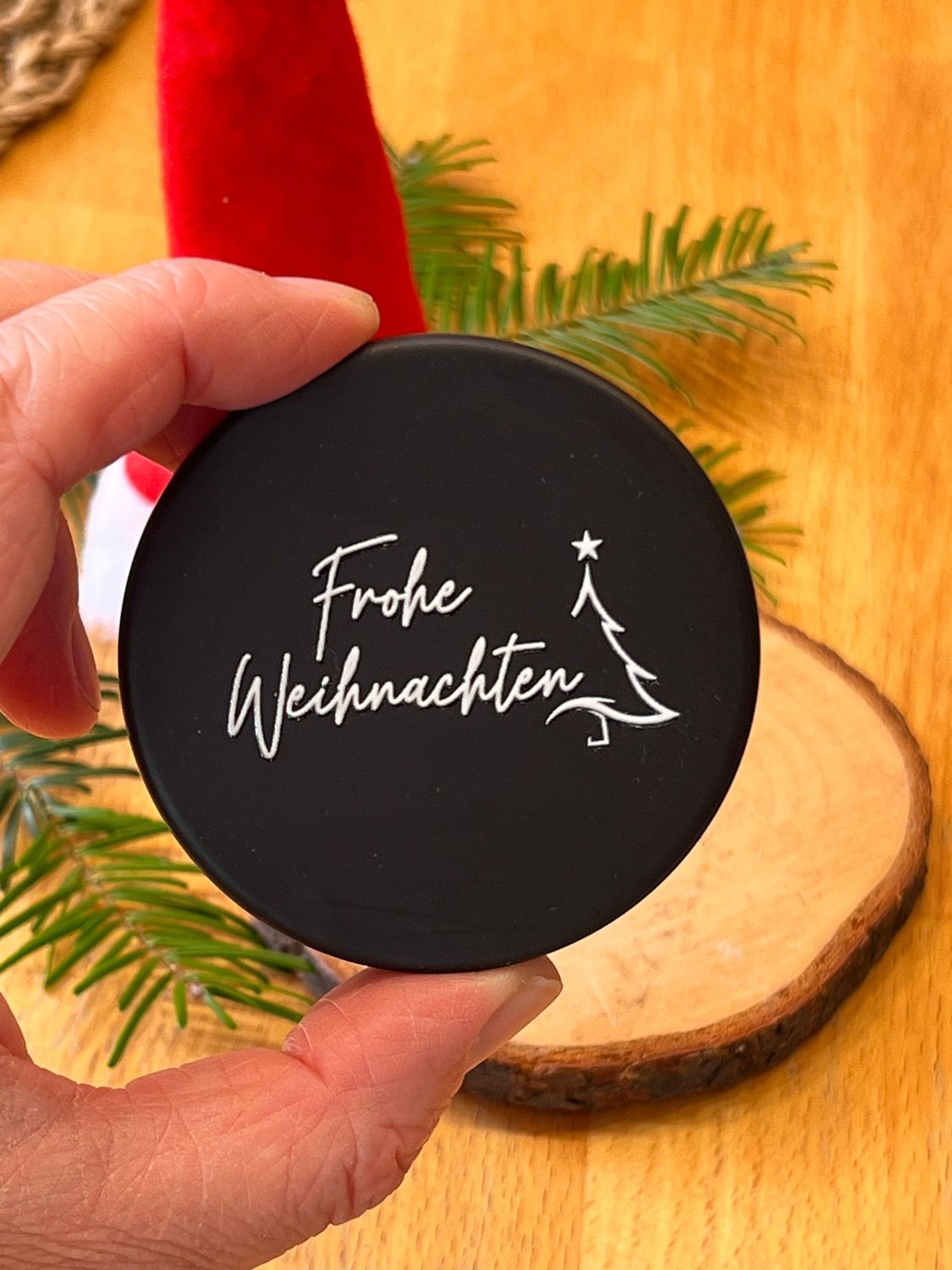 Motivdeckel - Frohe Weihnachten/Baum