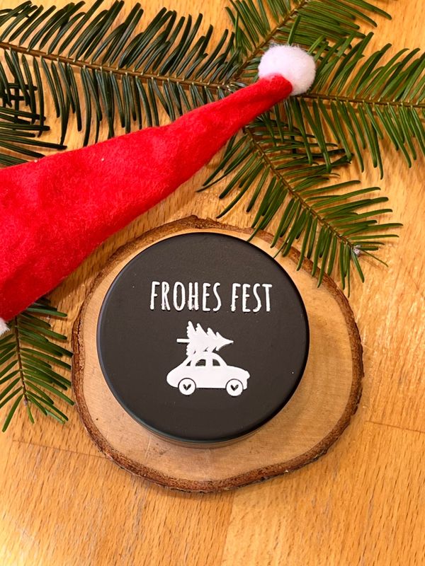 Motivdeckel - Frohes Fest Auto