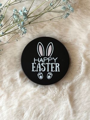 Motivdeckel - Happy Easter rosa Ohren