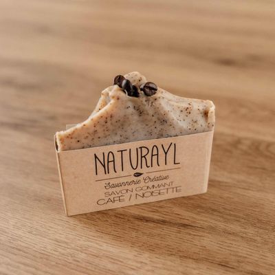 Kaffee Haselnuss  Peeling -SEIFE Handmade VEGAN