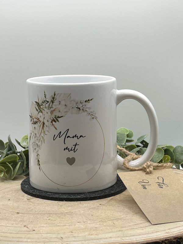 Mama mit Herz ( Motiv) - Keramiktasse