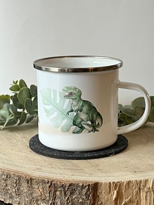 Dinosaurier (Motiv) - Emailletasse