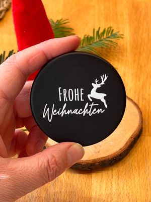 Motivdeckel - Frohe Weihnachten/Renntier