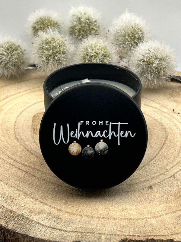 Motivdeckel - Frohe Weihnachten /Weihnachtskugeln