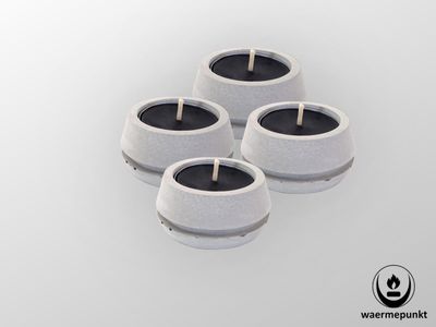 Teelichthalter Handmade aus Beton 4Stück