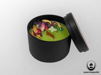 Zauberwald - Duftknisterkerze Black Beauty (Glitzereffekt)