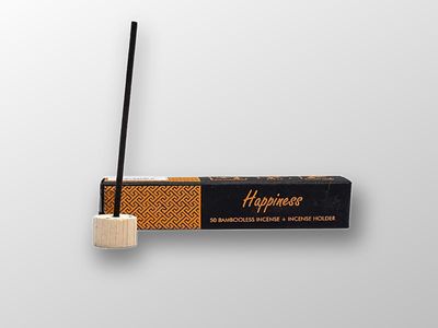 Freude -Indisches 100 % natürliches Kräuterräucherwerk ohne Bambus, mit Halter Freude -Indisches 100 % natürliches Kräuterräucherwerk ohne Bambus, mit Halter