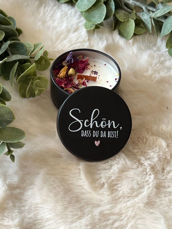 Miniduftkerze - Gastgeschenk  mit Spruch ohne Duft
