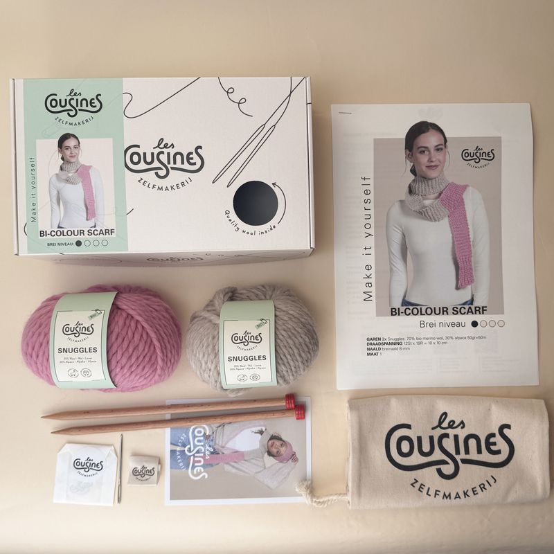 Kit Tricot - Bi-colour Scarf