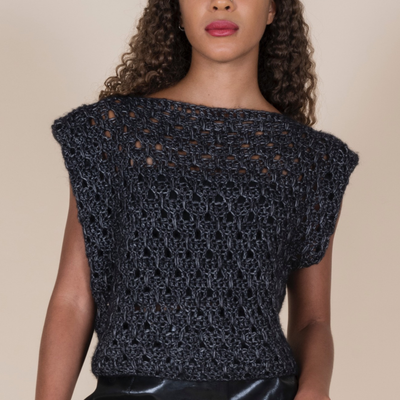Crochet kit Fuzzy Vichy Top