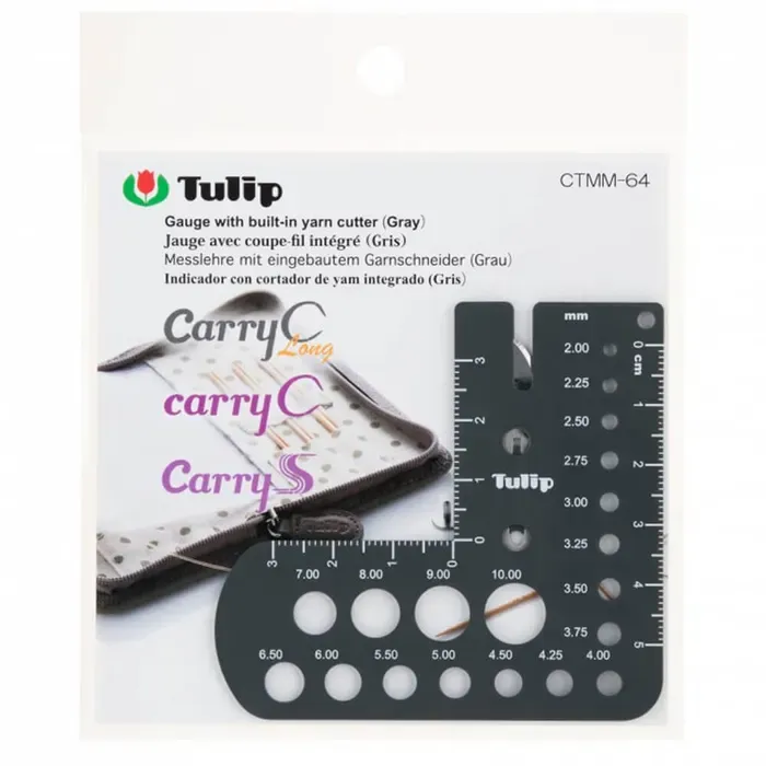 Gauge with build in yarn cutter Tulip