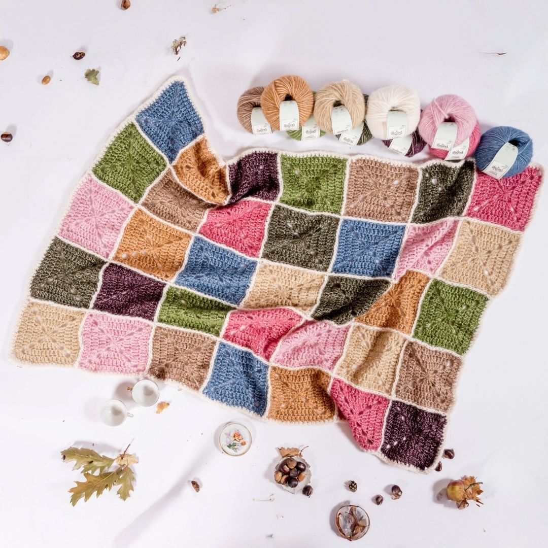Haakpakket Granny patch plaid