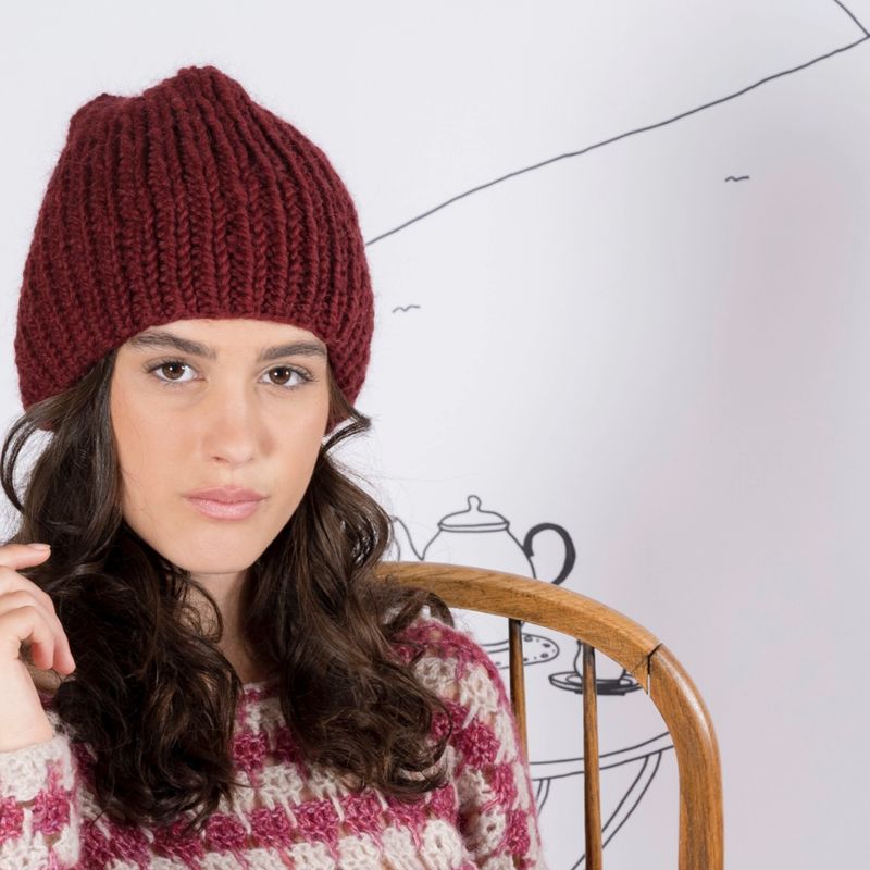 Rib-Knit Beanie