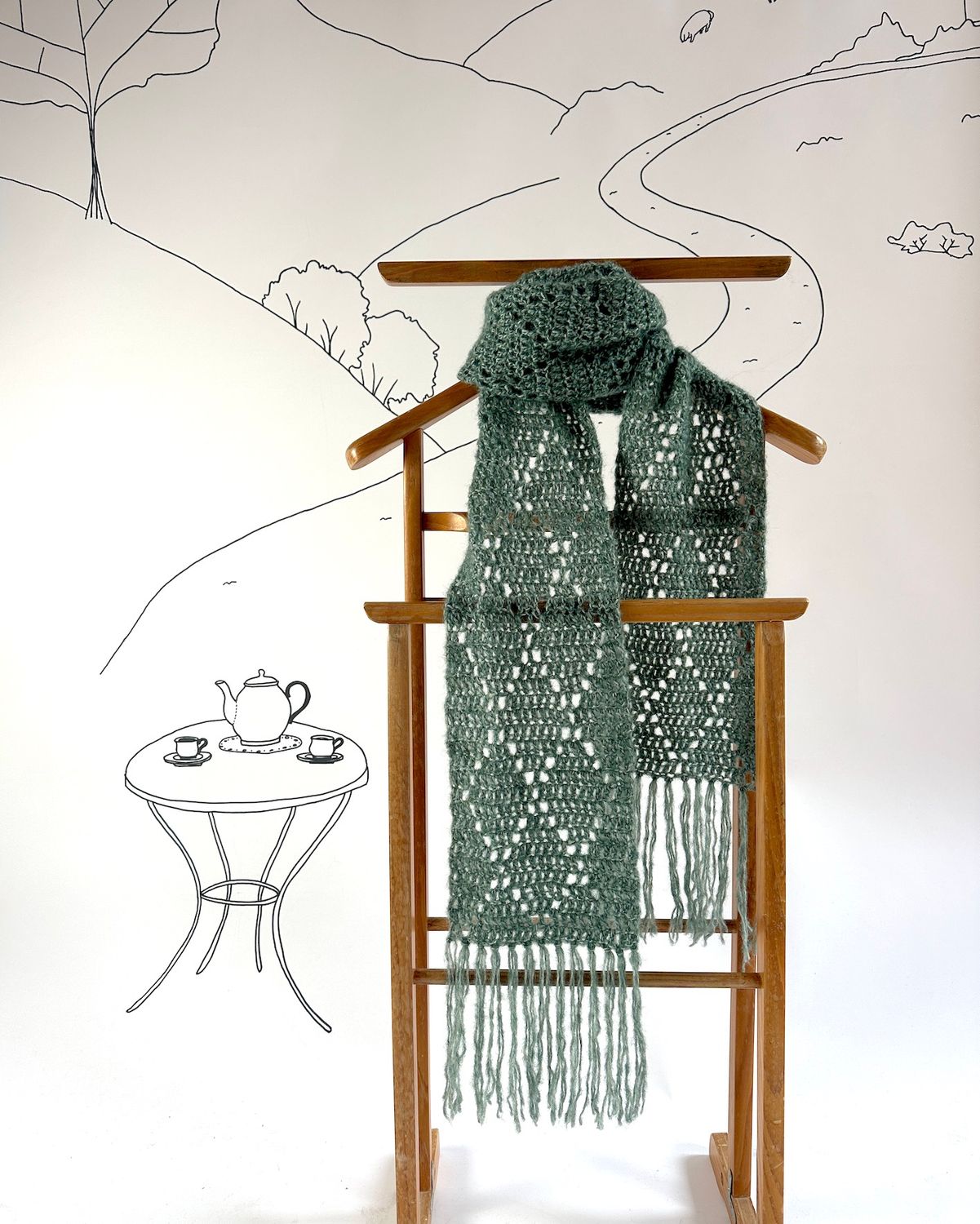 Crochet kit Diamond Scarf
