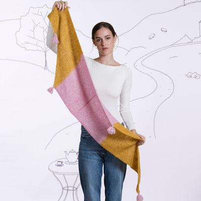 Knit Kit Colour Block Wrap Scarf