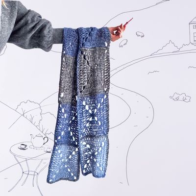 Haakpakket Granny patch scarf