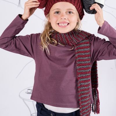 Breipakket sjaal Striped Easy Scarf