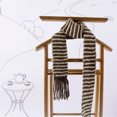Breipakket sjaal Striped Easy Scarf