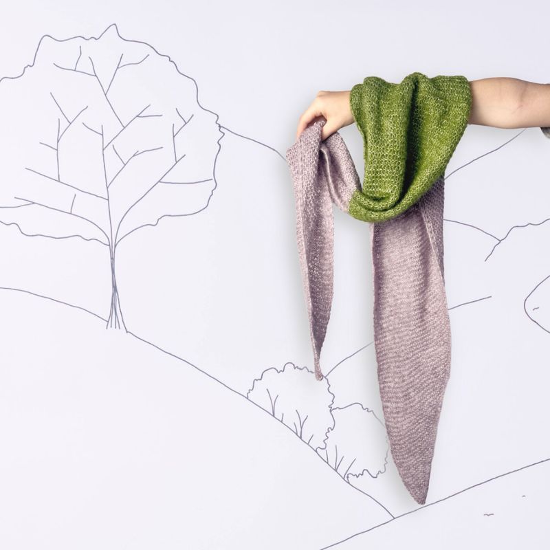 Knit Kit Colour Block Wrap Scarf